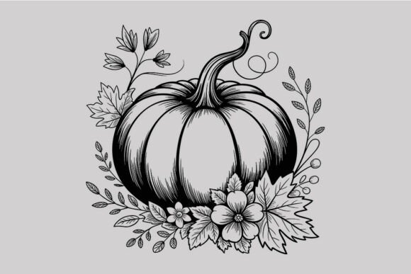 Autumn Pumpkin Harvest SVG: Graphics for Crafts