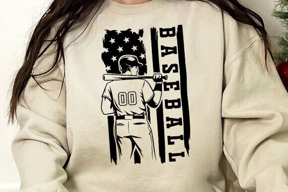 Baseball Dad American Flag Svg Graphics and Crafts