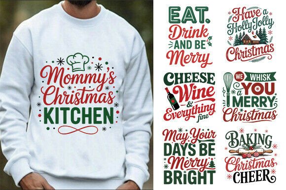 Christmas Kitchen Towels Svg Bundle: Graphics and Crafts for Seasonal Selling