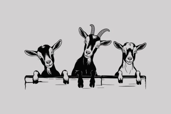 Curious Funny Goat Svg- Graphics for Crafts
