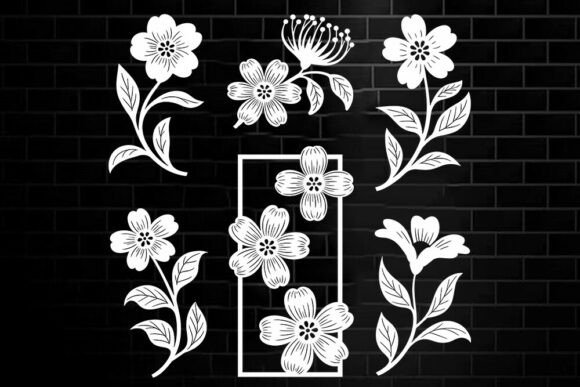 Elegant Floral Outline SVG Bundle