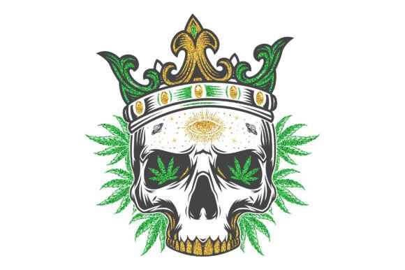 Glitter Cannabis Weed SVG Sublimation Graphics