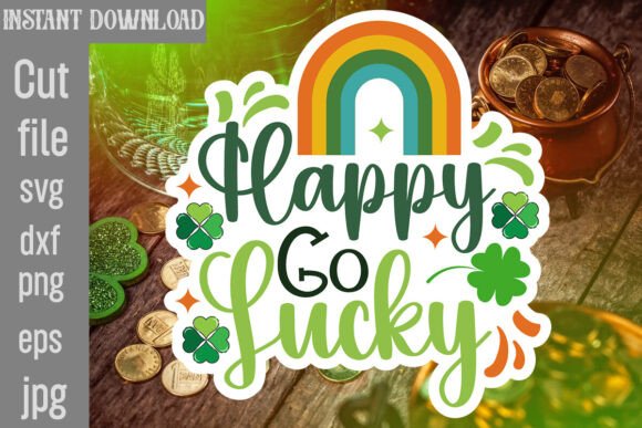 Happy Go Lucky SVG Cut File for Crafts and Graphics