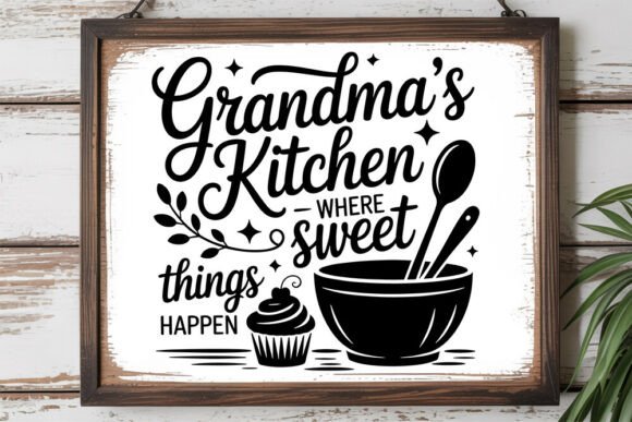 Kitchen Sign SVG - Grandma's Kitchen Graphics and Crafts