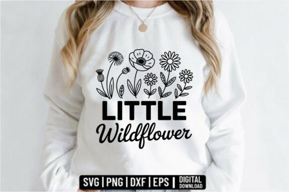 Little Wildflower Svg, Newborn Svg, Baby