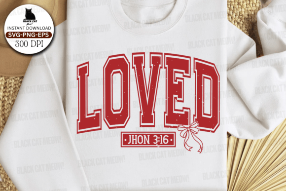 Loved John 3 16 Sport SVG: Graphics & Crafts