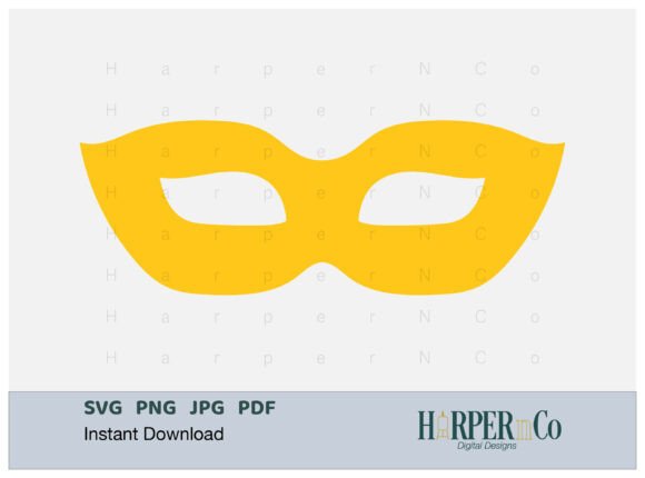 Mardi Gras Mask SVG, PNG, Cut File 3