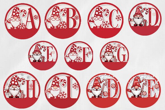 Round Christmas Alphabet Svg Bundle: Graphics and Crafts for Branding