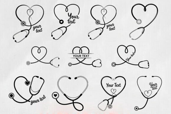 Stethoscope Svg Bundle for Graphics and Crafts
