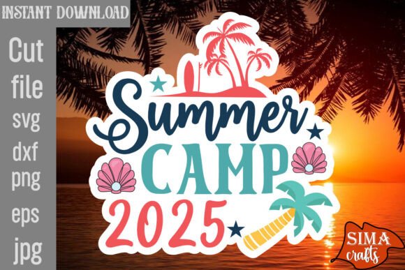 Summer Camp 2025 SVG Cut File: Graphics and Crafts for Real Publishing