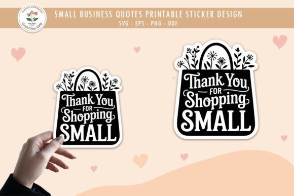 Thank You for Shopping Small - SVG PNG