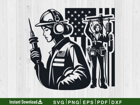 US Lineman Electrician Svg, Fathers Day Graphics