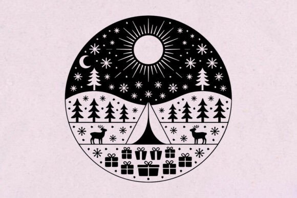 Winter Sleigh Ride Under the Stars SVG
